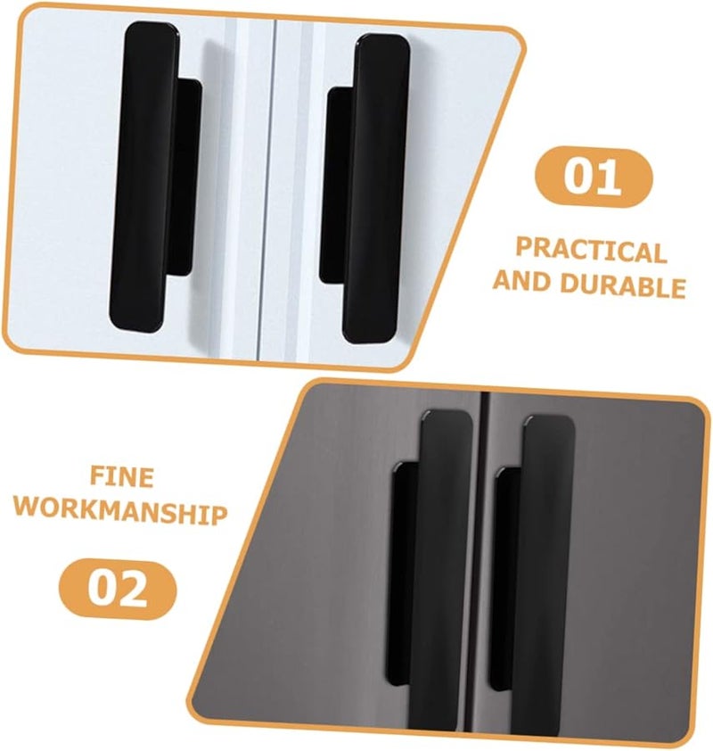Veemoon 20 Pack Matte Black Self Adhesive Cabinet Handles No Drill Pulls Easy Installation - Image 3